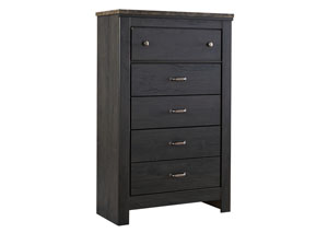 Image for Westinton Black/Brown Five Drawer Chest