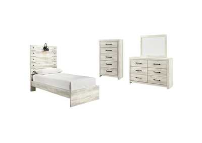 Image for Cambeck Twin Panel Bed with Mirrored Dresser and Chest