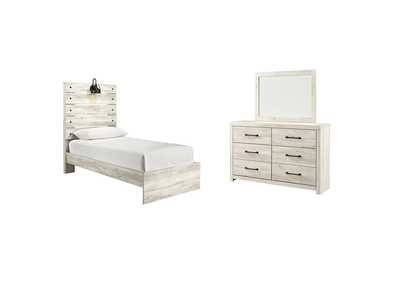 Image for Cambeck Twin Panel Bed with Mirrored Dresser