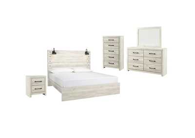 Image for Cambeck King Panel Bed with Mirrored Dresser, Chest and Nightstand