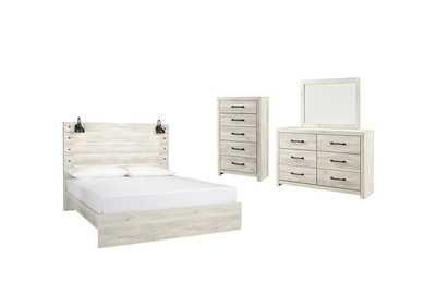Image for Cambeck King Panel Bed with Mirrored Dresser and Chest