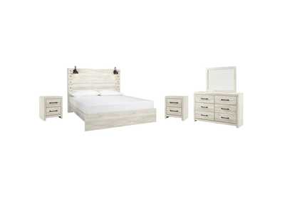 Image for Cambeck King Panel Bed with Mirrored Dresser and 2 Nightstands