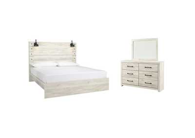 Image for Cambeck King Panel Bed with Mirrored Dresser