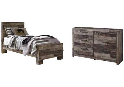 Derekson Twin Panel Bed with Dresser,Benchcraft