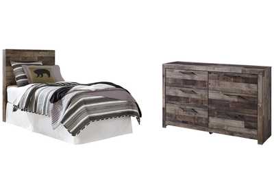 Derekson Twin Panel Headboard Bed with Dresser