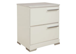 Image for Brillaney White 2 Drawer Nightstand