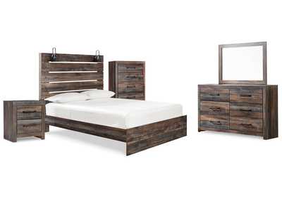 Drystan Queen Panel Bed, Dresser, Mirror, Chest and Nightstand