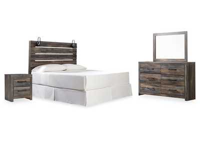 Image for Drystan King Panel Headboard with Metal Frame, Dresser, Mirror, and Nightstand