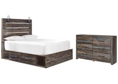 Drystan Twin Panel Bed with 2 Storage Drawers with Dresser,Signature Design By Ashley