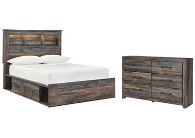 Drystan Full Bookcase Bed with 2 Storage Drawers with Dresser,Signature Design By Ashley