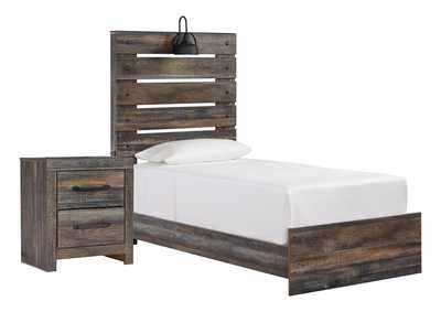 Image for Drystan Twin Panel Bed with Nightstand