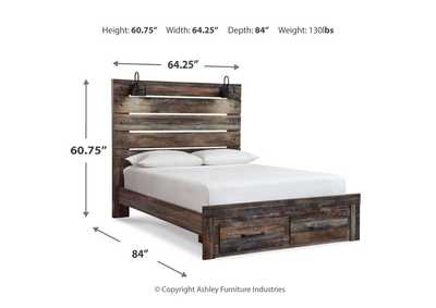 Drystan Queen Panel Bed with Mirrored Dresser and Nightstand,Signature Design By Ashley