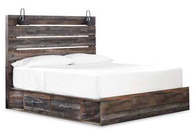 Image for Drystan King Panel Bed with 2 Storage Drawers