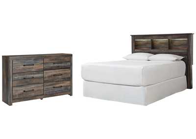 Drystan Queen/Full Bookcase Headboard Bed with Dresser,Signature Design By Ashley