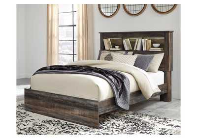Drystan Queen Bookcase Bed with Mirrored Dresser and 2 Nightstands,Signature Design By Ashley