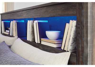 Drystan Queen/Full Bookcase Headboard Bed with Mirrored Dresser,Signature Design By Ashley