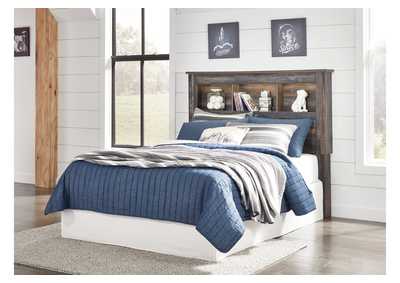 Drystan Full Bookcase Headboard Bed with Mirrored Dresser,Signature Design By Ashley