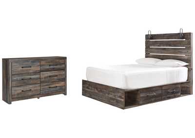 Drystan Queen Panel Bed with 4 Storage Drawers with Dresser,Signature Design By Ashley
