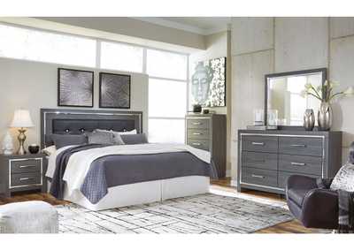 Lodanna King/California King Upholstered Panel Headboard Bed with Mirrored Dresser,Signature Design By Ashley