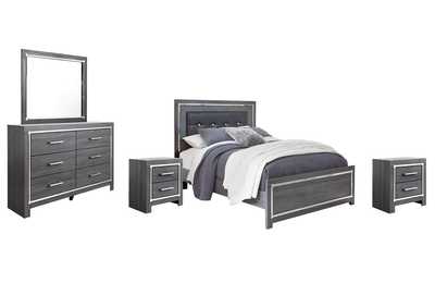 Image for Lodanna Queen Panel Bed with Mirrored Dresser and 2 Nightstands