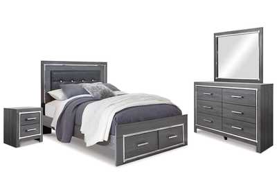 Lodanna Queen Storage Bed, Dresser, Mirror and 2 Nightstands