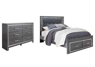 Image for Lodanna Queen Panel Bed with 2 Storage Drawers with Dresser