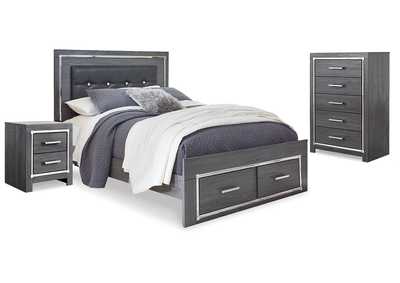 Lodanna Queen Storage Bed, Chest and Nightstand