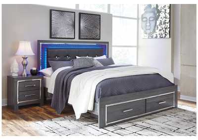 Image for Lodanna King Panel Bed with 2 Storage Drawers
