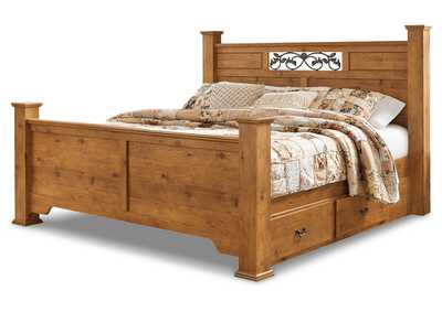 Image for Bittersweet King Poster Bed with 2 Storage Drawers