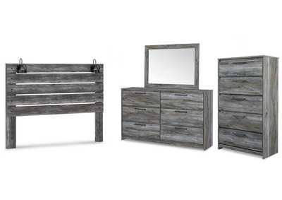 Image for Baystorm King Panel Headboard with Mirrored Dresser and Chest