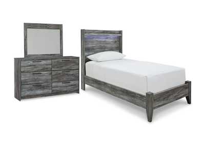 Image for Baystorm Twin Panel Bed with Mirrored Dresser