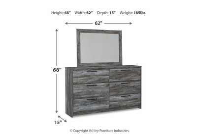 Baystorm King Panel Headboard with Mirrored Dresser,Signature Design By Ashley