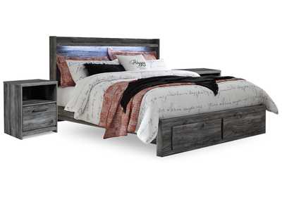 Image for Baystorm King Panel Storage Bed and 2 Nightstands