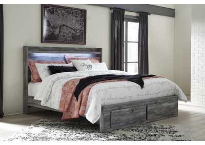 Image for Baystorm Gray King Platform Storage Bed