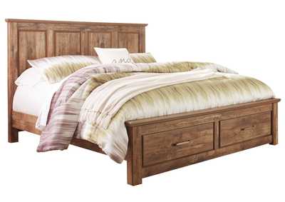 Image for Blaneville Brown King Storage Platform Bed