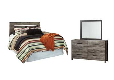 Image for Cazenfeld Queen Panel Headboard Bed with Mirrored Dresser