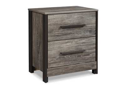 Image for Cazenfeld Black/Gray 2 Drawer Nightstand