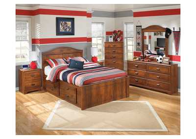 Image for Barchan Full Panel Bed w/ Storage, Dresser & Mirror