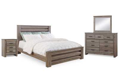 Image for Zelen King Panel Bed, Dresser, Mirror and Nightstand