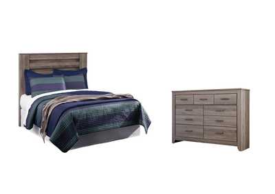 Image for Zelen Full Panel Headboard Bed with Dresser