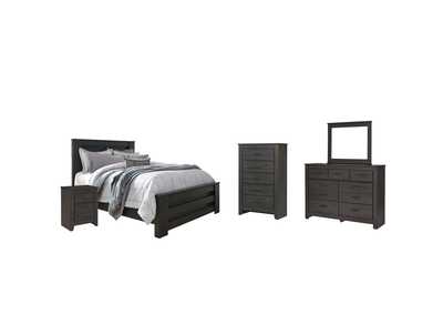 Image for Brinxton Queen Panel Bed with Mirrored Dresser, Chest and Nightstand