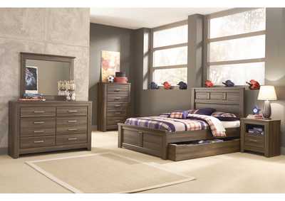 Image for Juararo Full Panel Storage Bed, Youth Dresser, Mirror, Chest & One Drawer Night Stand