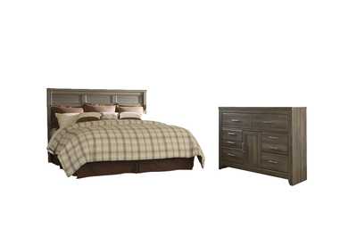 Image for Juararo King/California King Panel Headboard Bed with Dresser