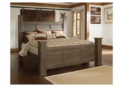 Juararo California King Poster Bed with Mirrored Dresser,Signature Design By Ashley