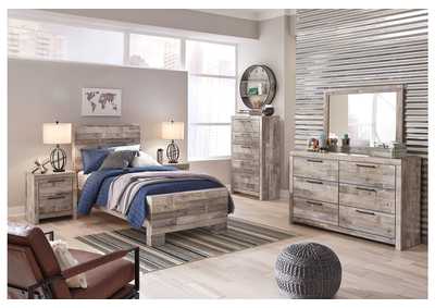 Effie Twin Panel Bed with Mirrored Dresser,Signature Design By Ashley
