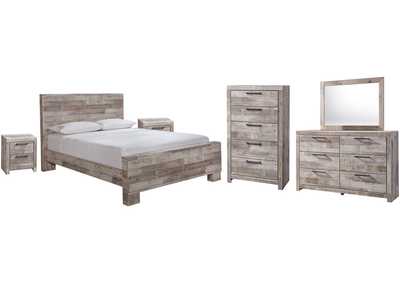 Effie Queen Panel Bed with Mirrored Dresser, Chest and 2 Nightstands,Signature Design By Ashley