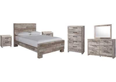 Effie Full Panel Bed with Mirrored Dresser, Chest and 2 Nightstands,Signature Design By Ashley