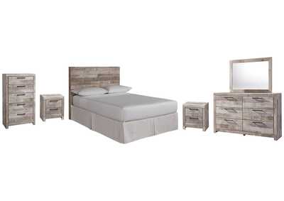 Effie Full Panel Headboard Bed with Mirrored Dresser, Chest and 2 Nightstands,Signature Design By Ashley
