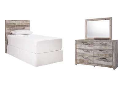 Effie Twin Panel Headboard Bed with Mirrored Dresser,Signature Design By Ashley