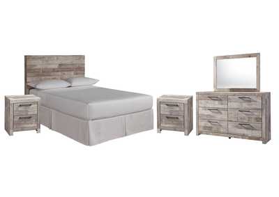 Effie Full Panel Headboard Bed with Mirrored Dresser and 2 Nightstands,Signature Design By Ashley